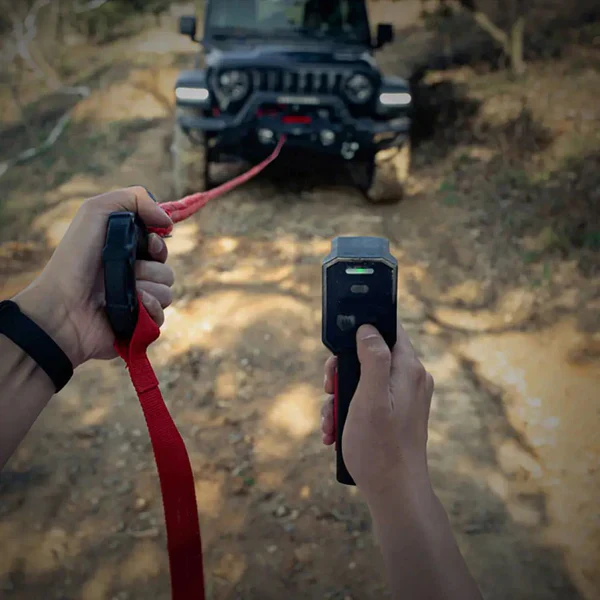 12V Electric Recovery Winch 14,500 LBS with Synthetic Rope for SUV, Jeep, Truck & 4WD - Image 9